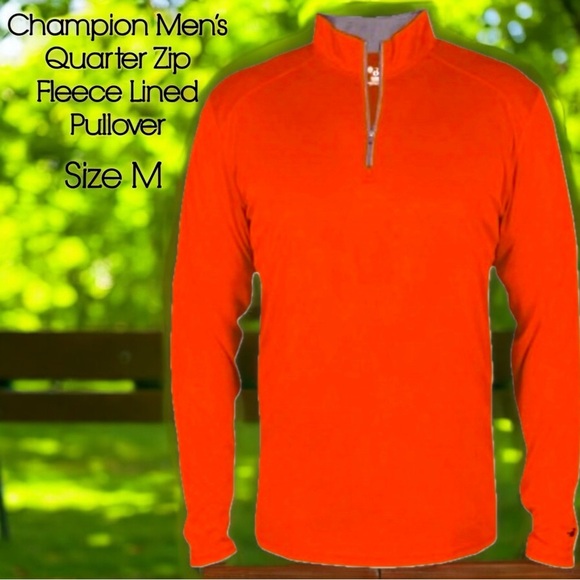 Champion Men’s Quarter Zip Fleece Lined Pullover - Picture 1 of 16